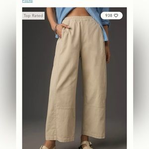 The Izzie Relaxed Pull-On Barrel Pants by Pilcro NWOT